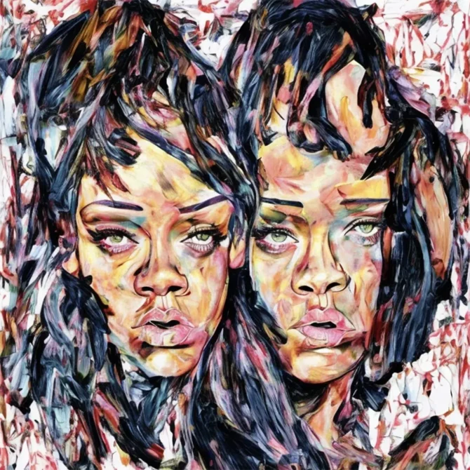 Rihanna in the style of Anonymous     27
